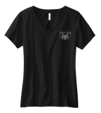 Pledge Allegiance Flag Ladies V-Neck Short Sleeve Shirt