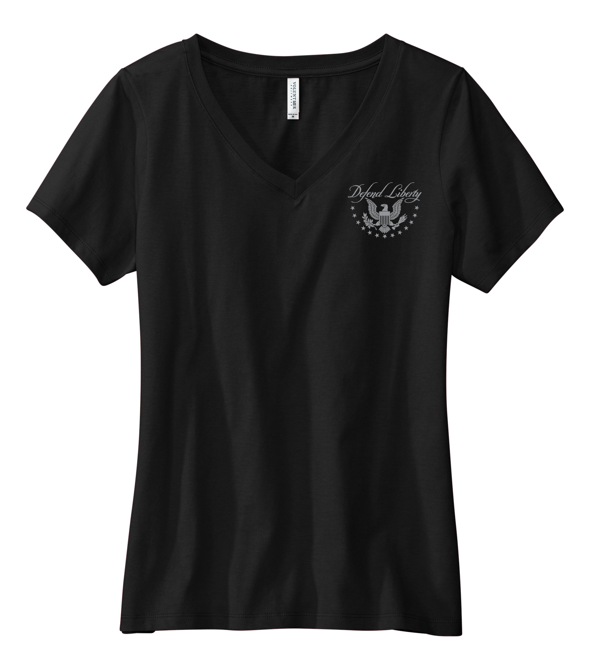 Pledge Allegiance Flag Ladies V-Neck Short Sleeve Shirt