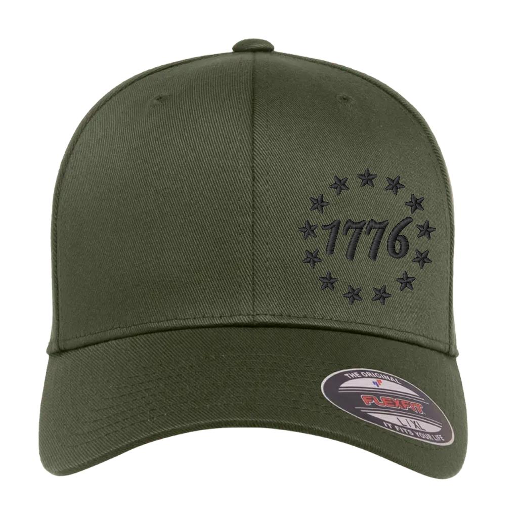 1776 & 13 Stars 3D Puff Embroidered Flexfit Hat