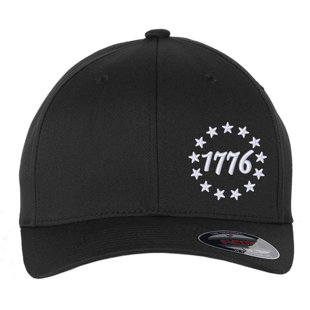 1776 & 13 Stars 3D Puff Embroidered Flexfit Hat