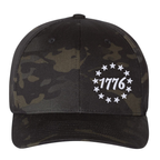 1776 & 13 Stars 3D Puff Embroidered Flexfit Hat