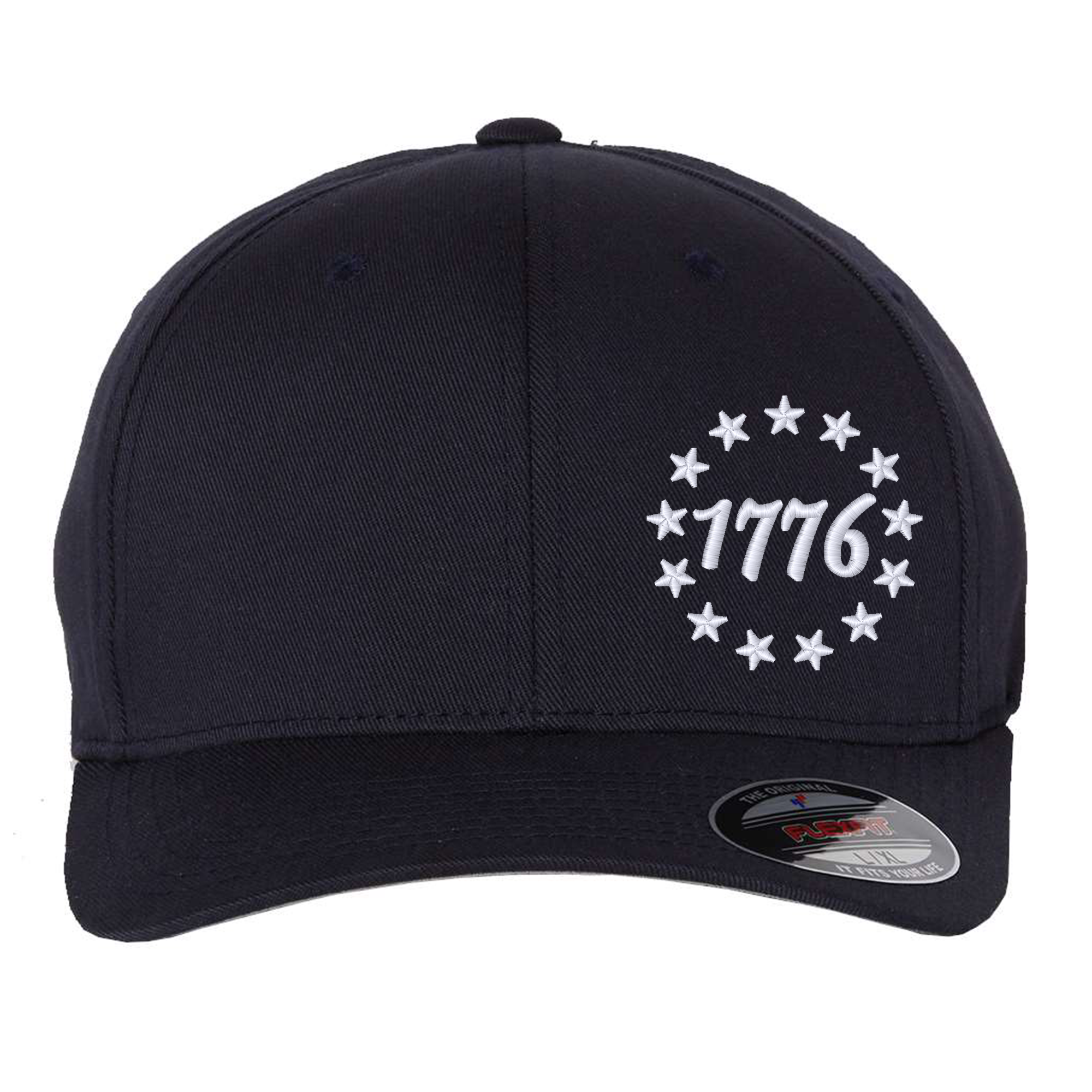 1776 & 13 Stars 3D Puff Embroidered Flexfit Hat