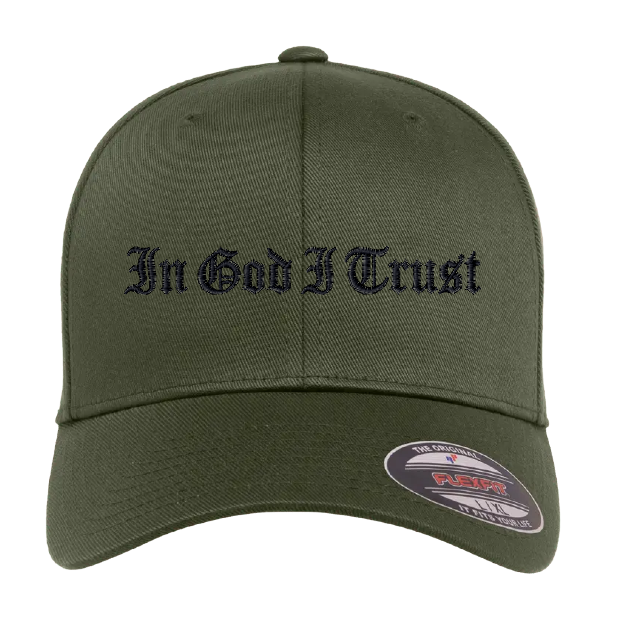 In God I Trust Embroidered Flexfit Hat