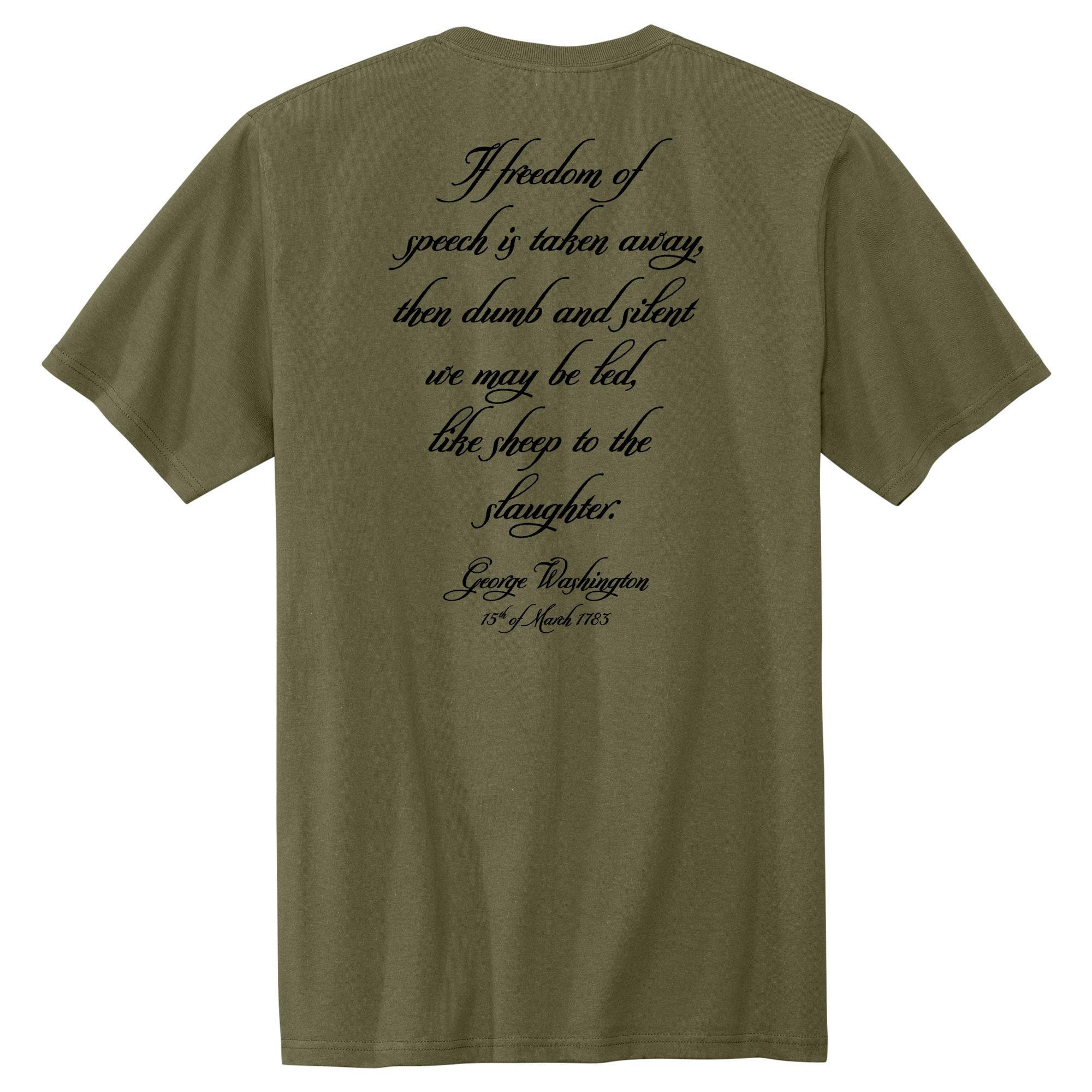 George Washington Newburgh Address Quote Unisex Short Sleeve Shirt
