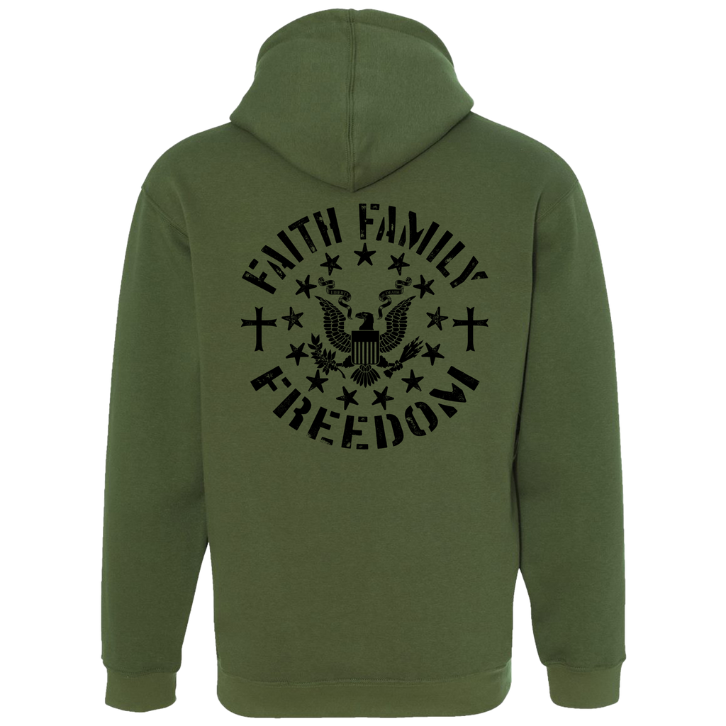 Faith Family Freedom Unisex Pullover Hooded Sweatshirt