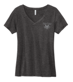 Pledge Allegiance Flag Ladies V-Neck Short Sleeve Shirt