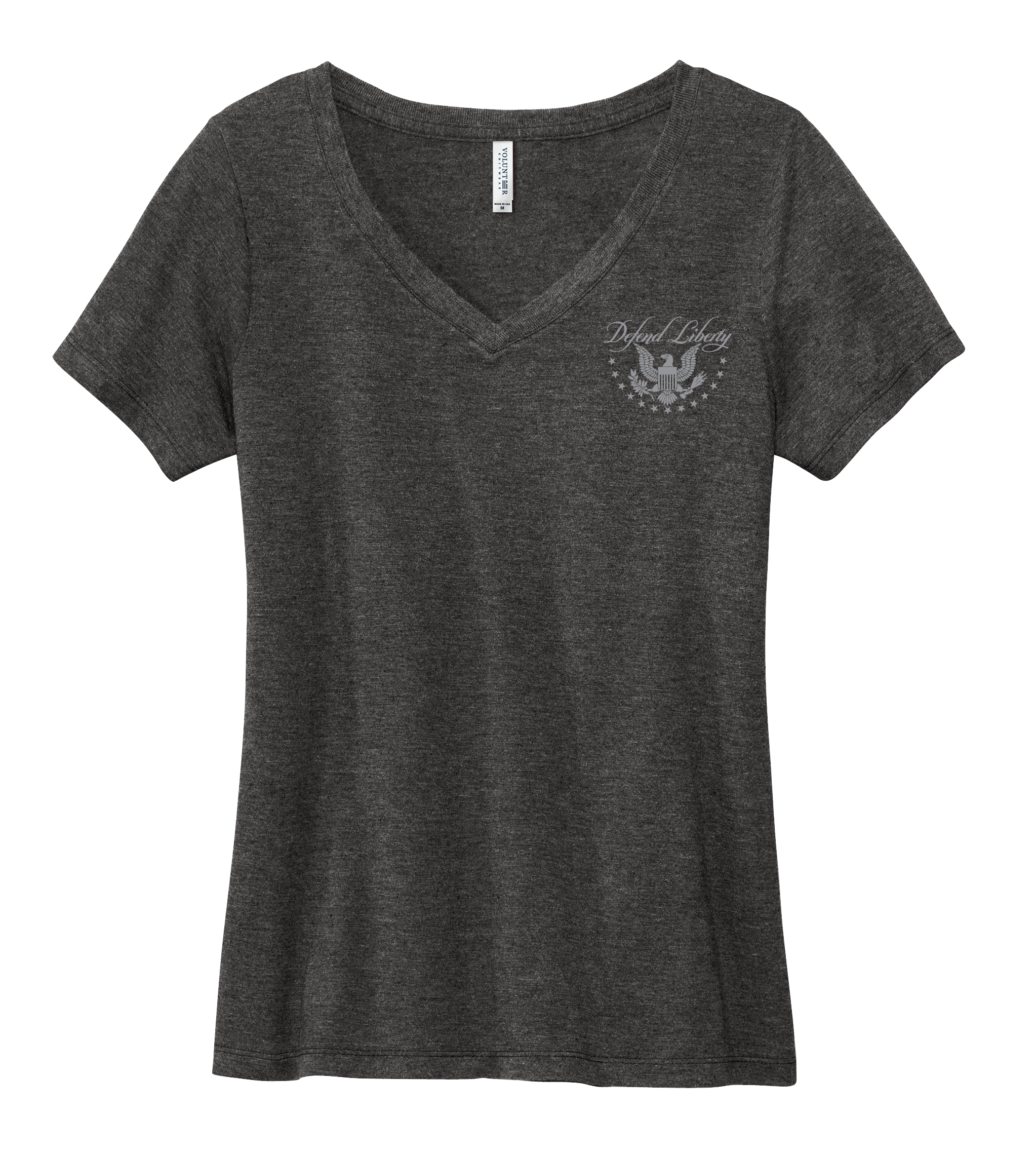 Pledge Allegiance Flag Ladies V-Neck Short Sleeve Shirt