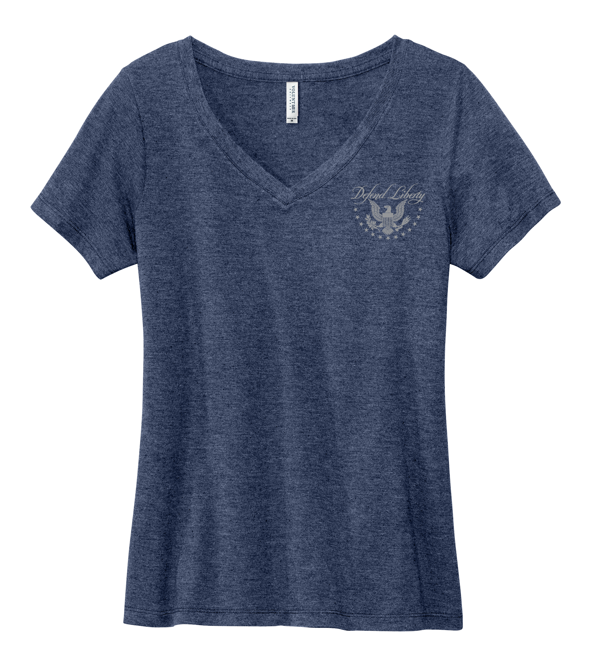 Pledge Allegiance Flag Ladies V-Neck Short Sleeve Shirt