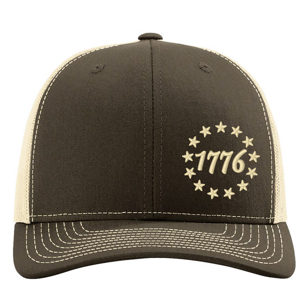 1776 & 13 Stars 3D Puff Embroidered Snapback Hat