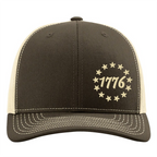 1776 & 13 Stars 3D Puff Embroidered Snapback Hat