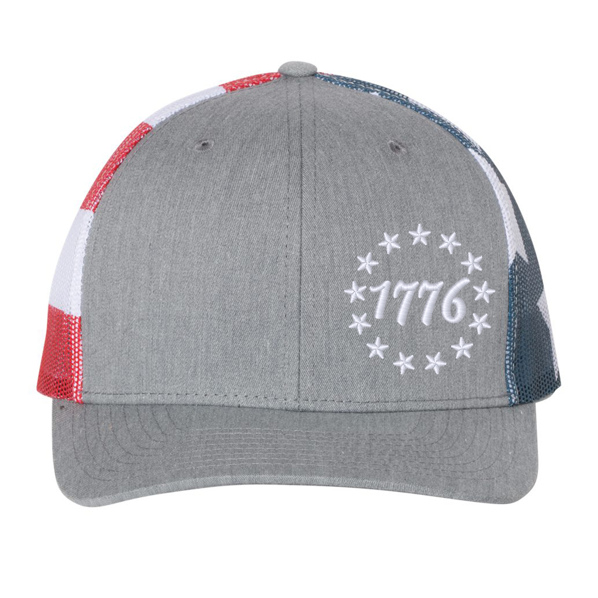 1776 & 13 Stars 3D Puff Embroidered Snapback Hat