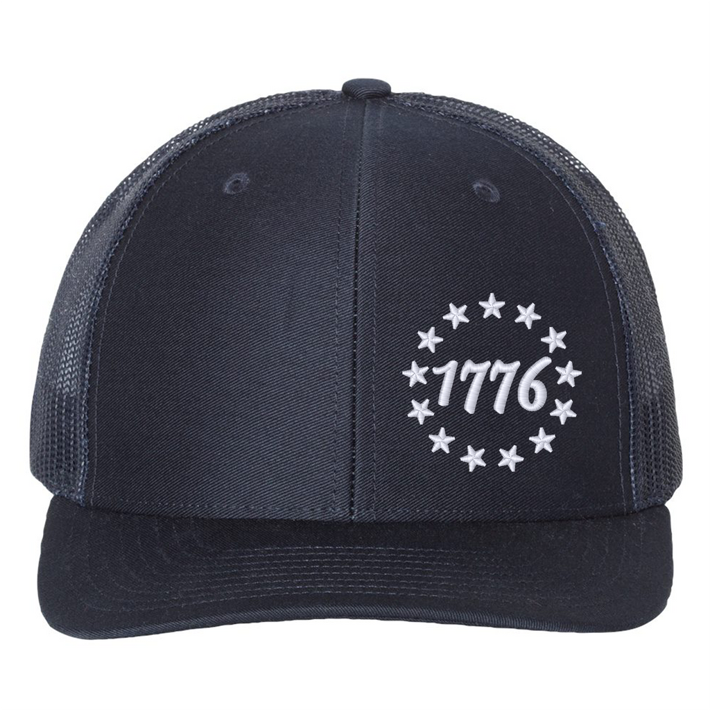 1776 & 13 Stars 3D Puff Embroidered Snapback Hat