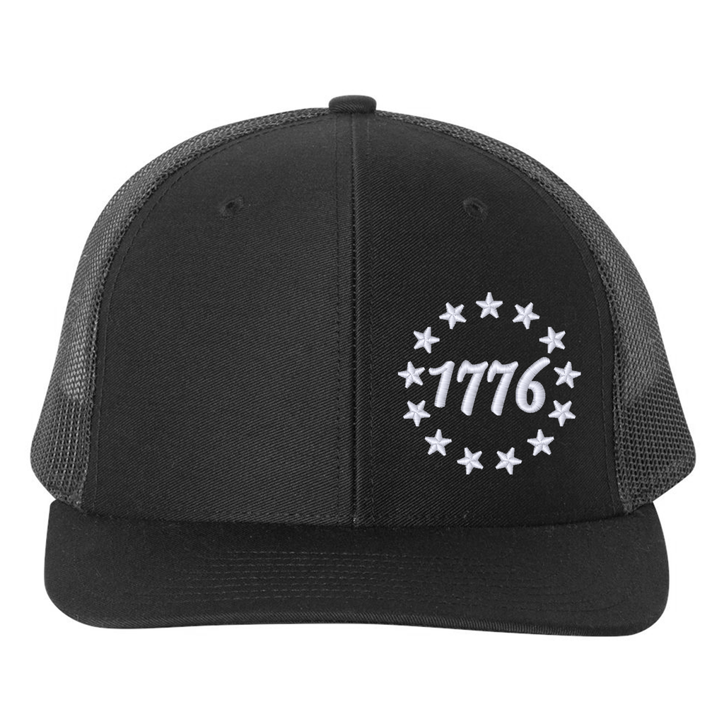 1776 & 13 Stars 3D Puff Embroidered Snapback Hat