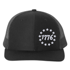 1776 & 13 Stars 3D Puff Embroidered Snapback Hat