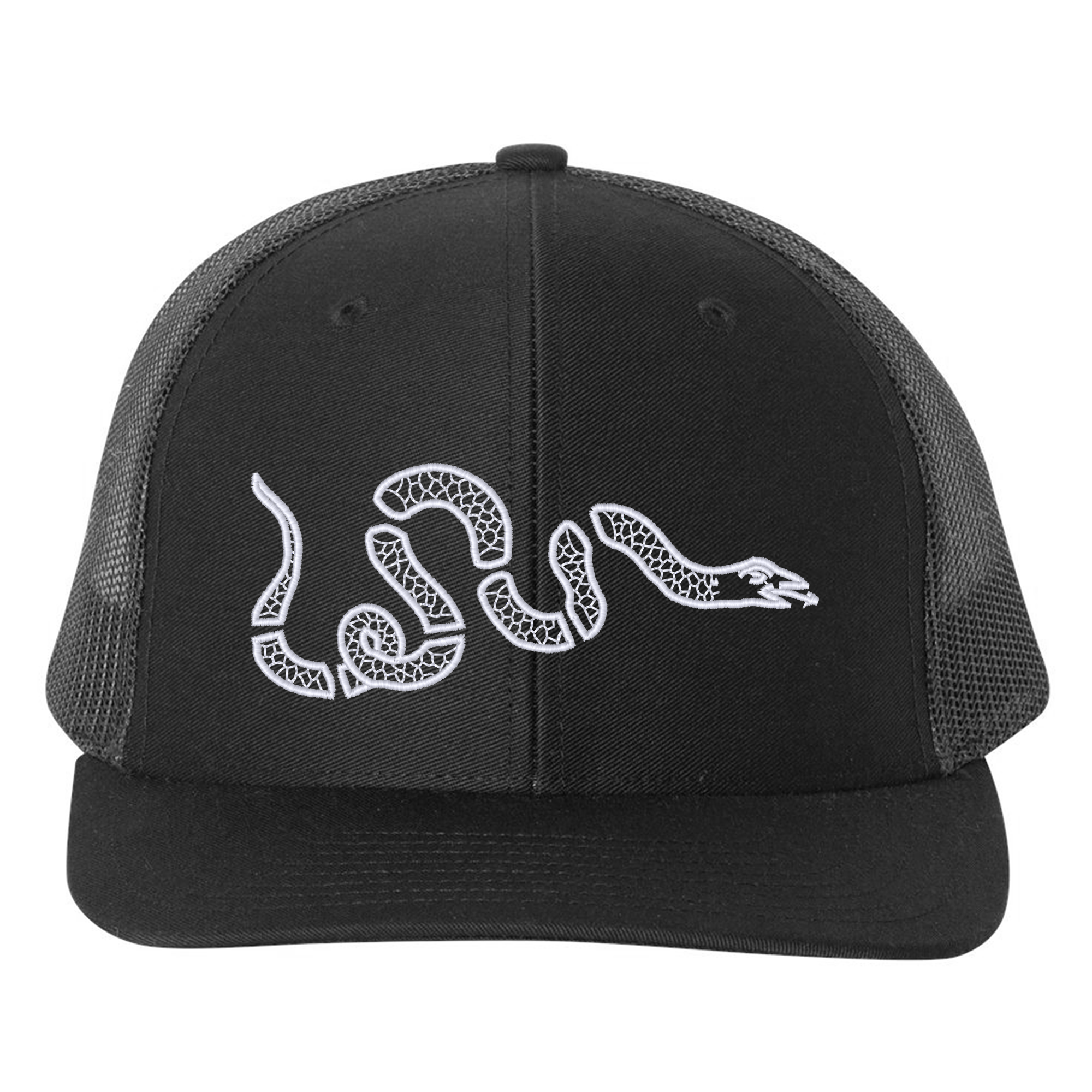Join, or Die Snake Embroidered Snapback Hat
