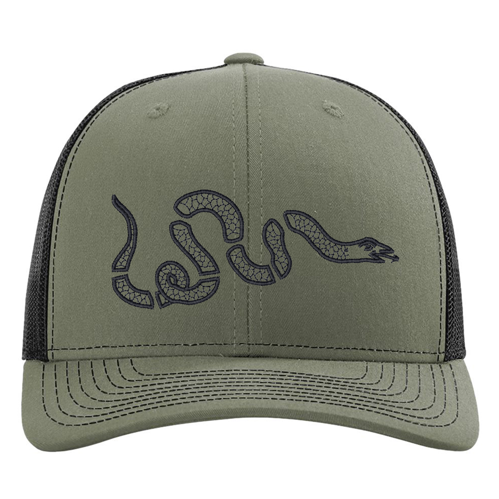 Join, or Die Snake Embroidered Snapback Hat